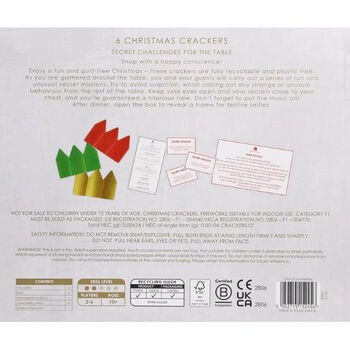 Fun Guy Santa Christmas Crackers Set Of Six, 7 of 7