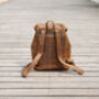 Front Pockets Vintage Look Leather Backpack, thumbnail 8 of 10