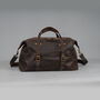 Large Genuine Leather Holdall Tan Brown, thumbnail 5 of 12