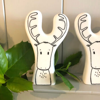 Ceramic Reindeer Decoration, 2 of 3