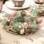 Pink Glitter Christmas Candle Holder Centrepiece, thumbnail 4 of 4