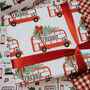 Personalised Christmas London Bus Wrapping Paper, thumbnail 1 of 4