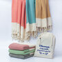 Herringbone Handloomed Soft Throw, Personalised Gift, thumbnail 3 of 12