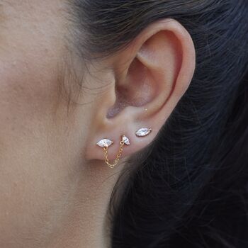 Crystal Droplet Stud Earring Set, 5 of 7