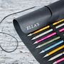 Personalised Black Buffalo Leather Roll Up Pencil Case, thumbnail 1 of 6