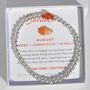 August Birthstone Sterling Silver Bracelet Gift, thumbnail 1 of 6