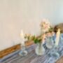 Dusty Blue Crinkled Cheesecloth Wedding Table Runner 3m, thumbnail 1 of 7