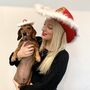 Matching Personalised Pet And Owner Christmas Hats, thumbnail 4 of 11