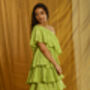 Avanti Tissue Chanderi One Shoulder Dress, thumbnail 9 of 9
