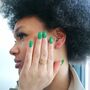 Snake Open Ring With Green Eyes, thumbnail 4 of 6