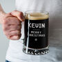Personalised Christmas Pint Glass Tankard For Him, thumbnail 6 of 6