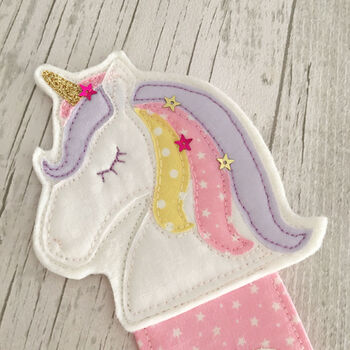 Personalised Unicorn Fabric Bookmark, 6 of 12