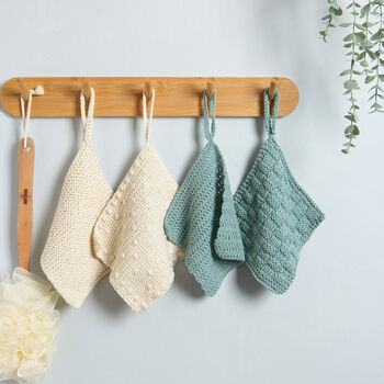 Face Cloth And Scrub Pad Beginner Crochet Kit, 7 of 10