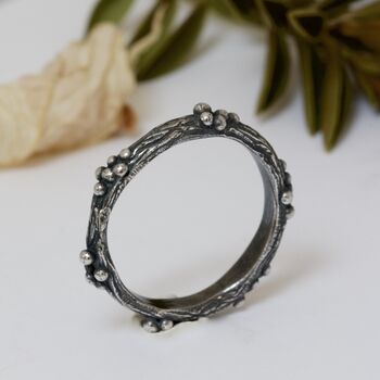 Woodland Berry Ring, Alternative Wedding Ring, 4 of 7