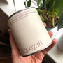 Personalised Date Scented Soy Wax Candle, thumbnail 2 of 5