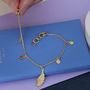 18ct Gold Vermeil Sequin Feather Bracelet, thumbnail 4 of 6