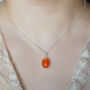 Carnelian Necklace In Sterling Silver, thumbnail 2 of 3