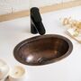 Solid Copper Undermount Or Vessel Sink For Kitchen And Bathroom, 400 Mm Diameter, thumbnail 4 of 9