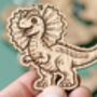 Personalised Wooden Dinosaur Keyrings For Kids’ Party Bags, thumbnail 6 of 11