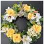 Artificial Magnolia And Rose Door Wreath, thumbnail 1 of 3