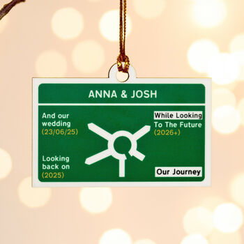 Personalised Road Sign Christmas Tree Decoration, 3 of 5