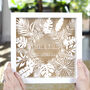 Personalised First Anniversary Tropical Paper Cut, thumbnail 1 of 9