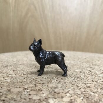 Miniature Bronze French Bull Dog Sculpture 8th Bronze, 6 of 12