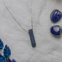 925 Sterling Silver And Lapis Lazuli Pendant Necklace, thumbnail 1 of 3