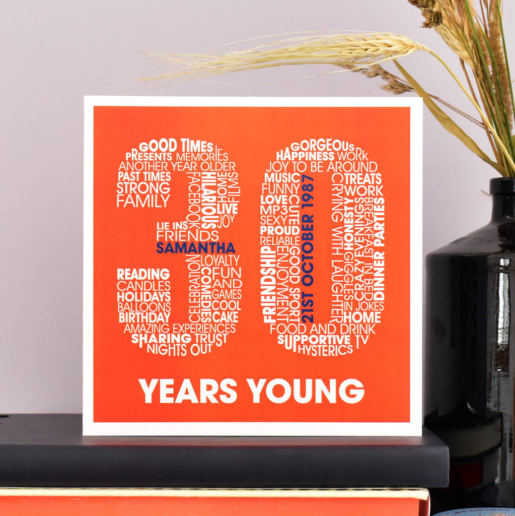 30th Birthday Card Ideas For Her