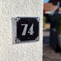 Personalised Cubic Art Deco House Address Bespoke Plaque, thumbnail 3 of 4