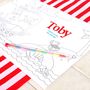 Pirate Personalised Party Colour Me In Place Mats, thumbnail 2 of 8