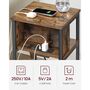 Slim Side Bedside Table With Charging Station, thumbnail 3 of 9