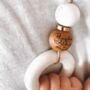Embossed Soft Bloom White Breastfeeding Pendant, thumbnail 1 of 4