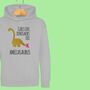 'Girls Like Dinosaurs Too' Girls Hoodie, thumbnail 3 of 12