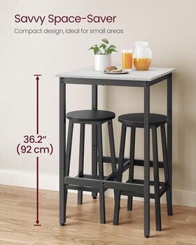 Square Bar Table With Heavy Duty Steel Frame, 5 of 12