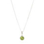 August Birthstone Peridot Silver Charm Necklace, thumbnail 3 of 9
