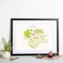 Personalised Yorkshire Map: Add Favourite Places, thumbnail 1 of 4