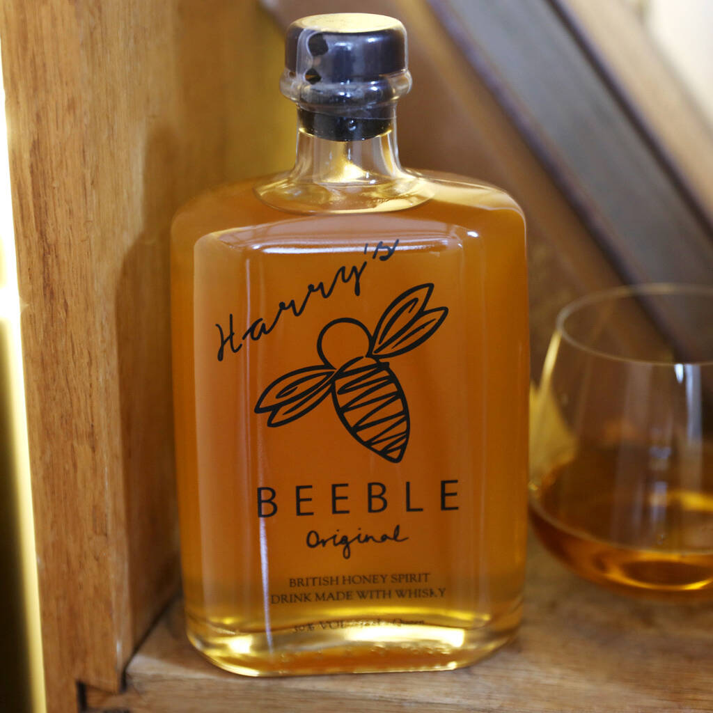Personalised 50cl Bottle Of Beeble Honey Whisky, 1 of 2