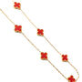 Clover Necklace Gold/Red, thumbnail 2 of 2