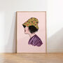 Fig Bucket Hat Fashion Illustration Print, thumbnail 1 of 4