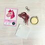 Welcome To The Pink Pony Club! Pony Mini Matchbox Cross Stitch Kit, thumbnail 6 of 6