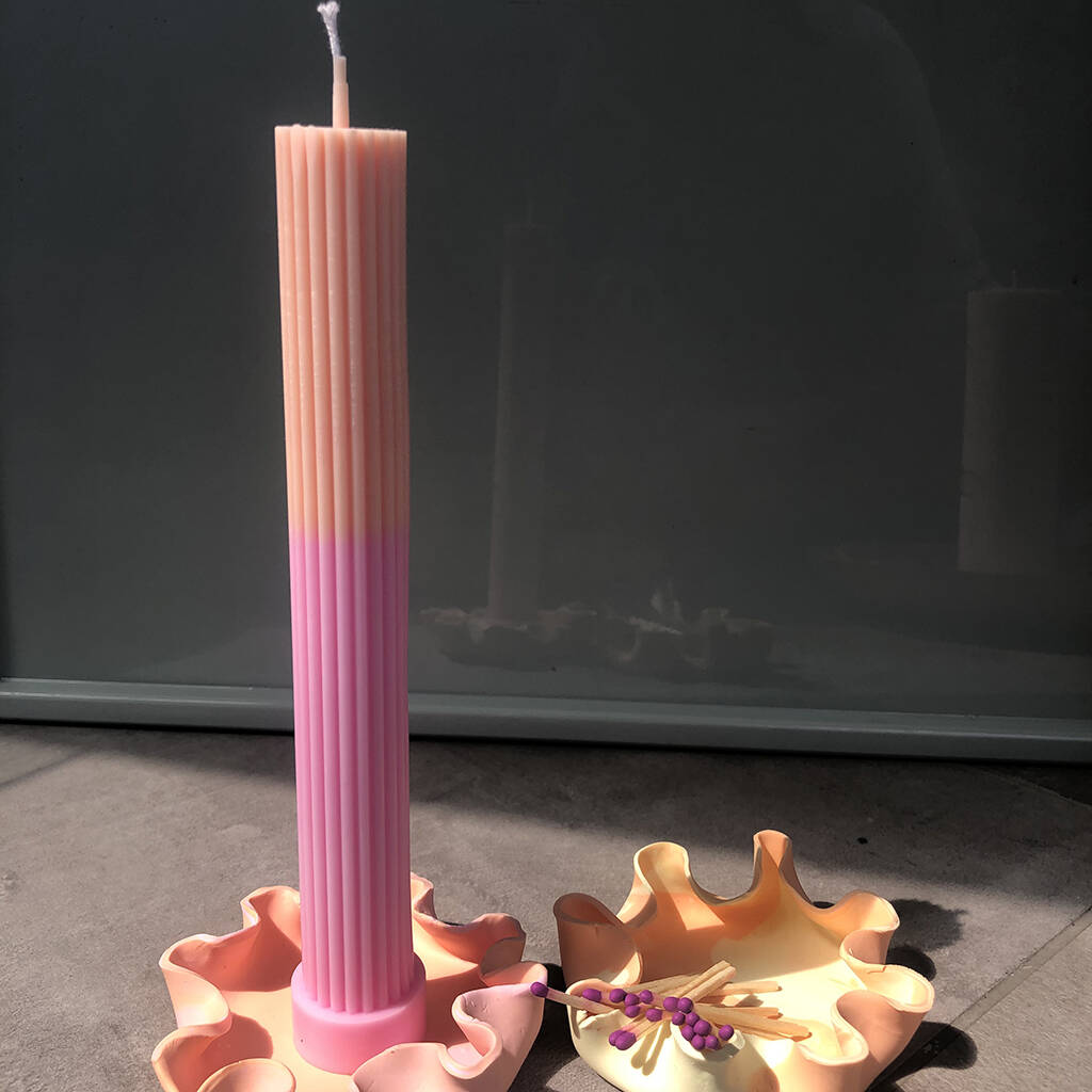 Paradisa Column Two Tone Pillar Candle, 1 of 5