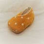 Yellow Spot Fabric Unisex Baby Shoes, thumbnail 6 of 10