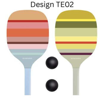 Outdoor Game Beach Tennis Set With Two Bats And One Ball, 4 of 8