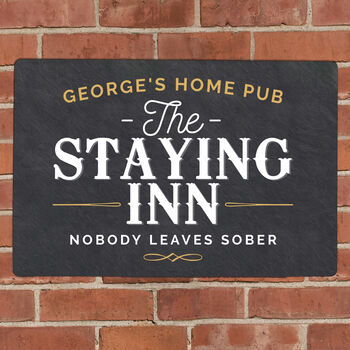 Personalised The Staying Inn Metal Sign, 2 of 4