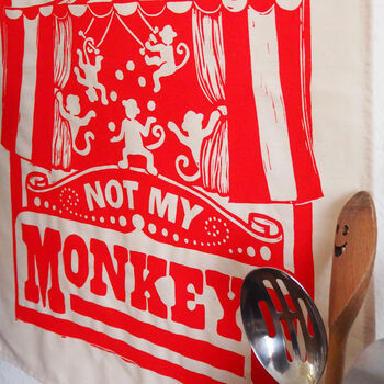 Circus Monkeys Funny Tea Towel, 2 of 4