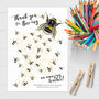 Teacher Gift, Bumble Bee Fingerprint Art For The Class, thumbnail 3 of 5