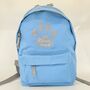 Personalised Embroidered Blue Doggy Backpack, thumbnail 4 of 7