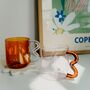 Frankie Wave Handle Glass Mug Five Colours, thumbnail 5 of 10