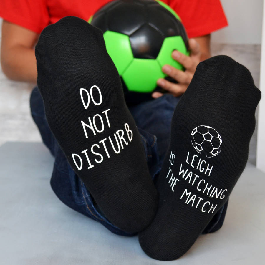 Do Not Disturb Personalised Football Socks, 1 of 3